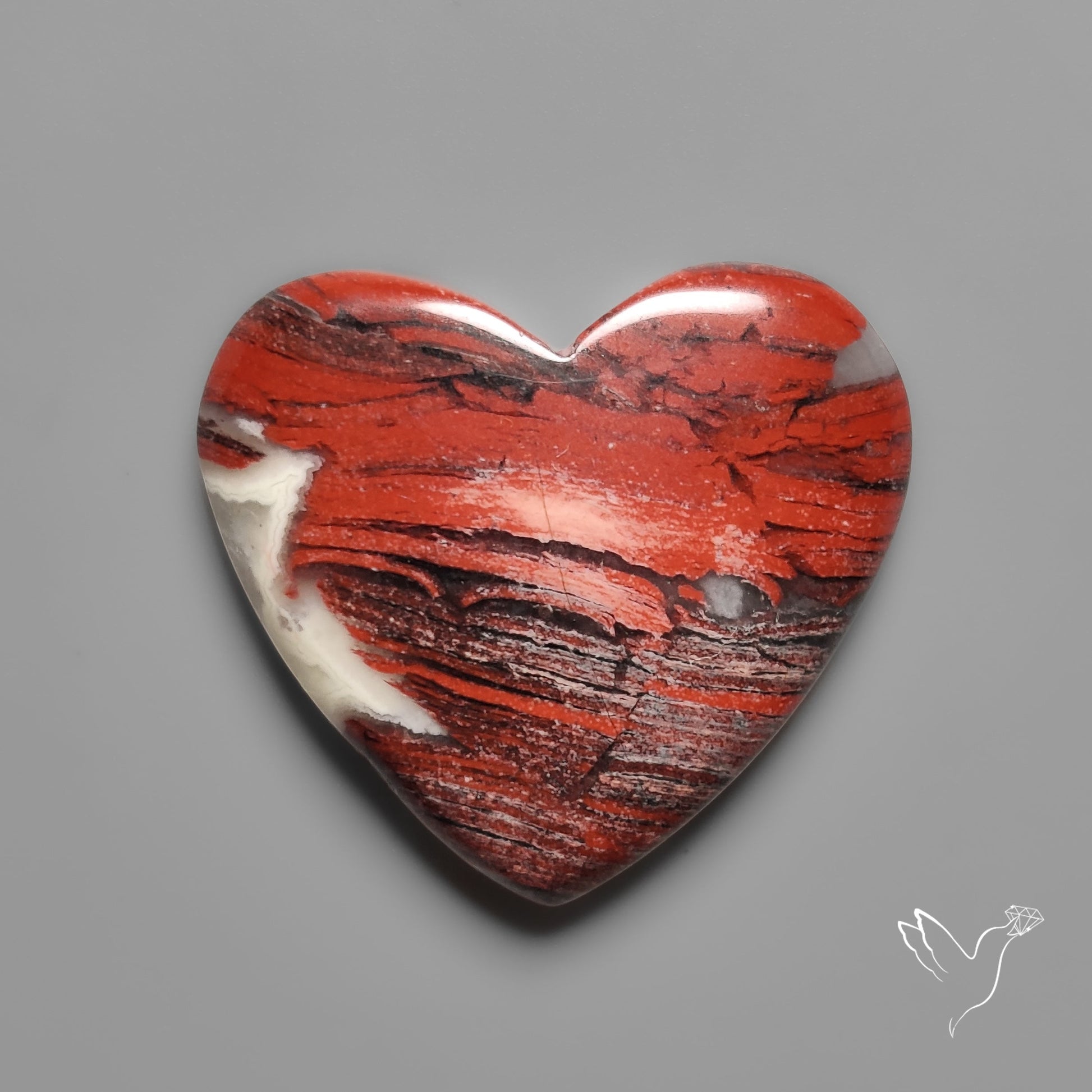Snakeskin Jasper Heart
