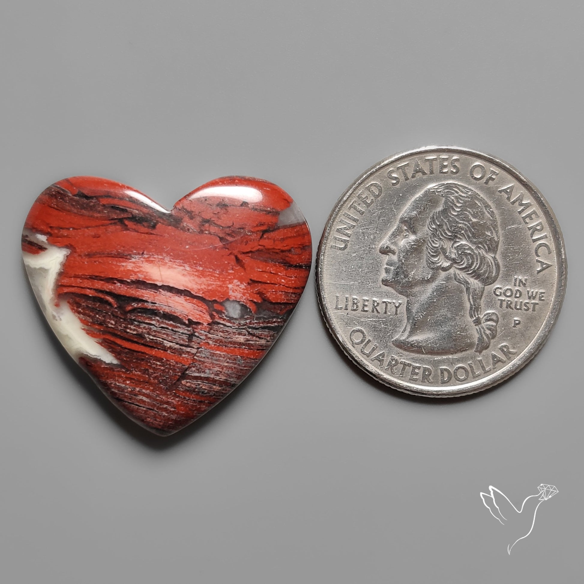 Snakeskin Jasper Heart