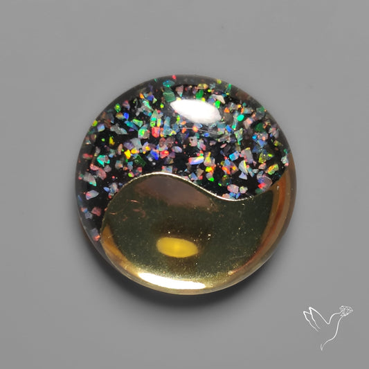 Crushed Opal Inlay Yin Yan