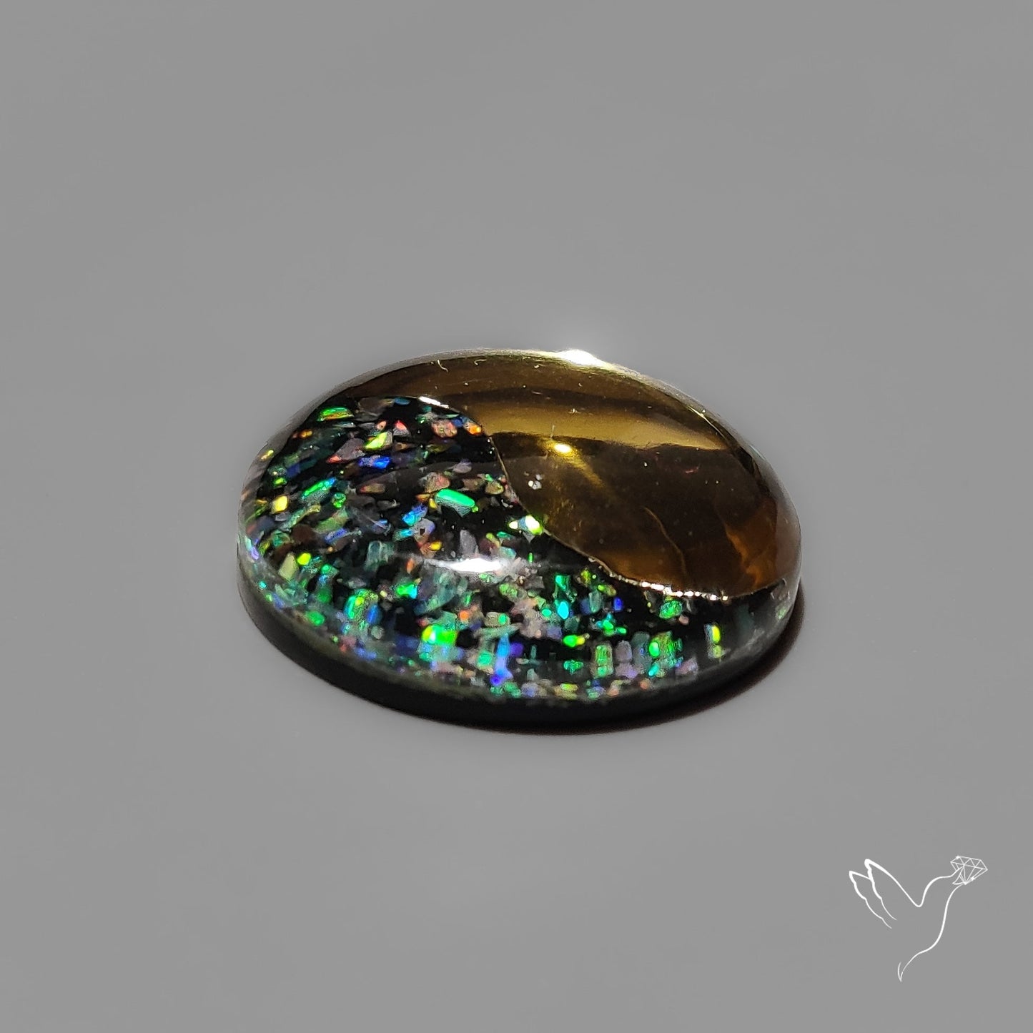 Crushed Opal Inlay Yin Yan