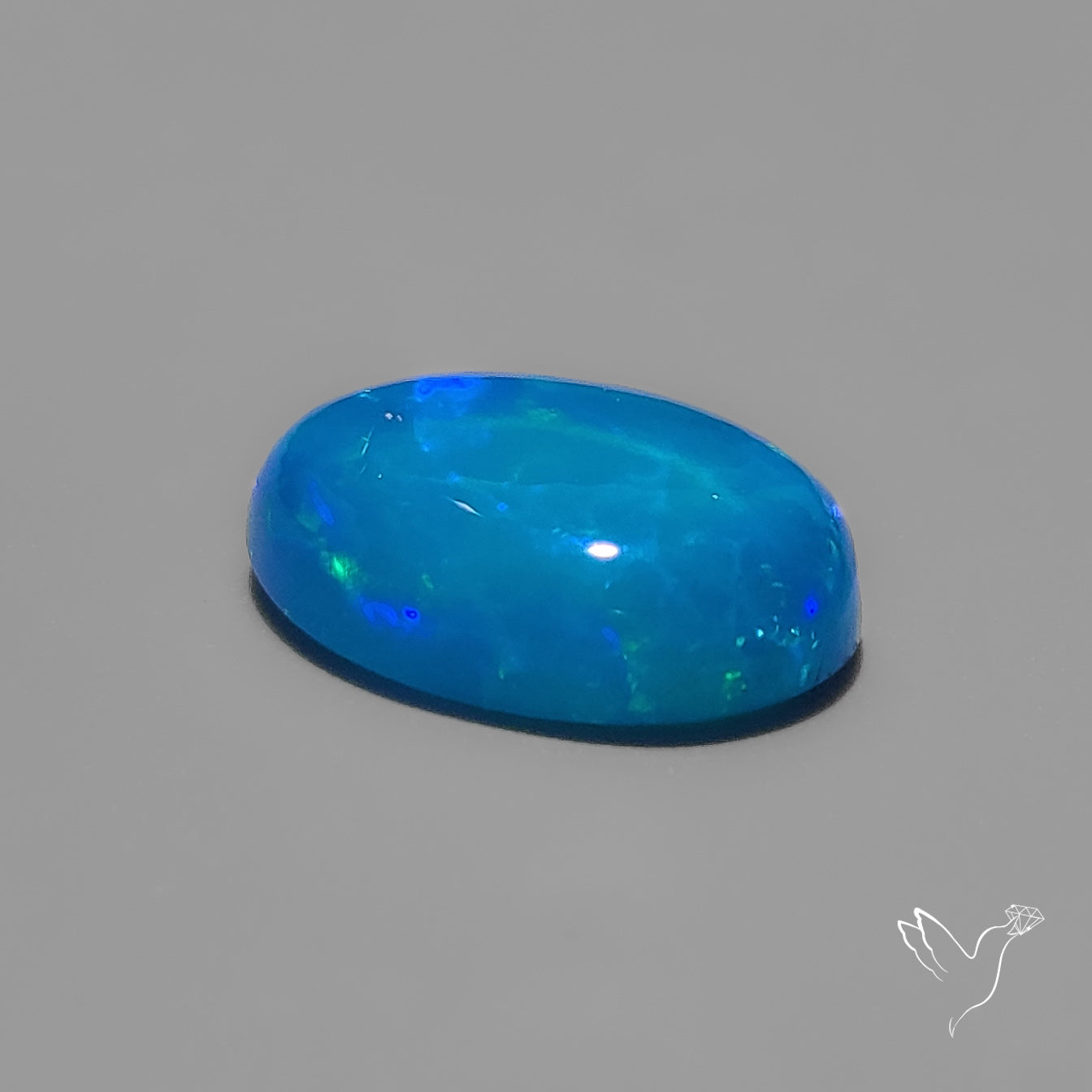 Ethiopian Paraiba Blue Opal Cabochon