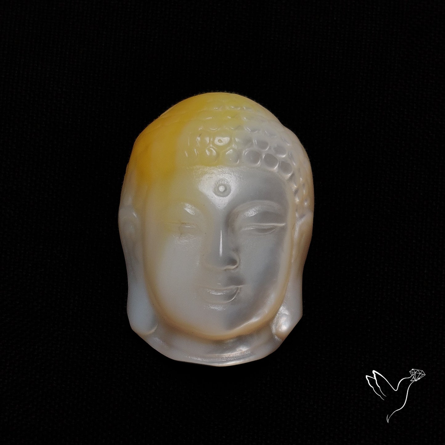 Mother Of Pearl Buddha Face Carving