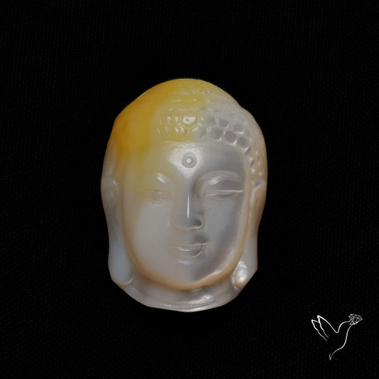 Mother Of Pearl Buddha Face Carving