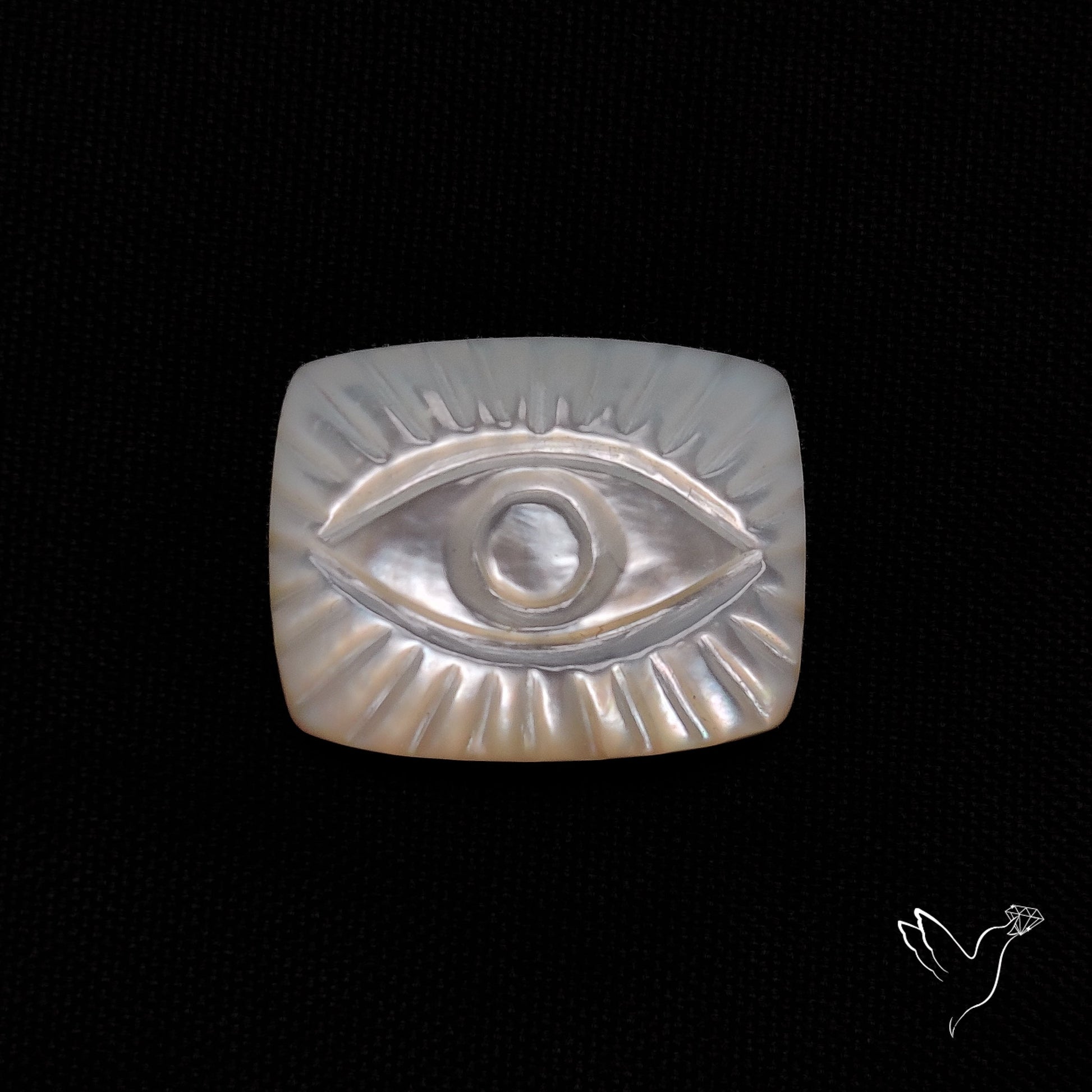 Mother Of Pearl Evil Eye Carving