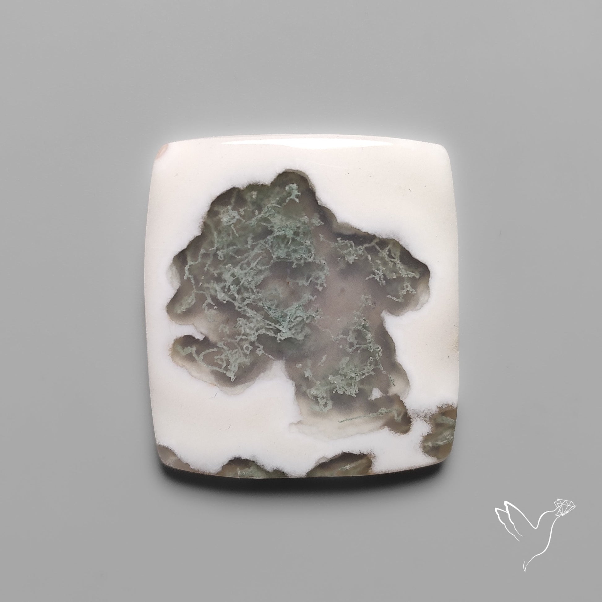 Moss Agate Solar Quartz Cabochon