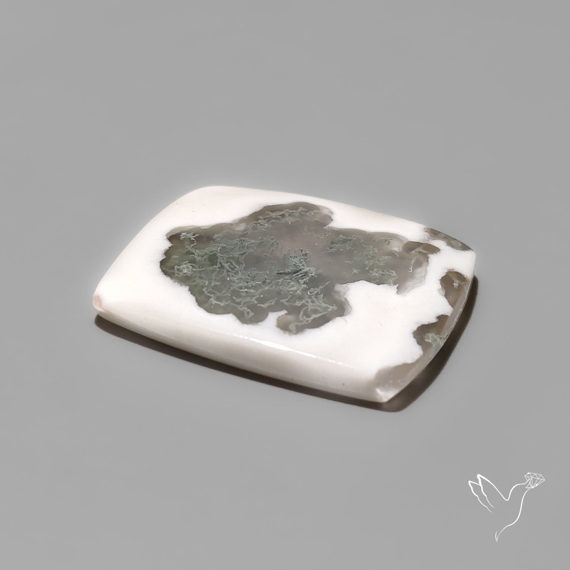 Moss Agate Solar Quartz Cabochon