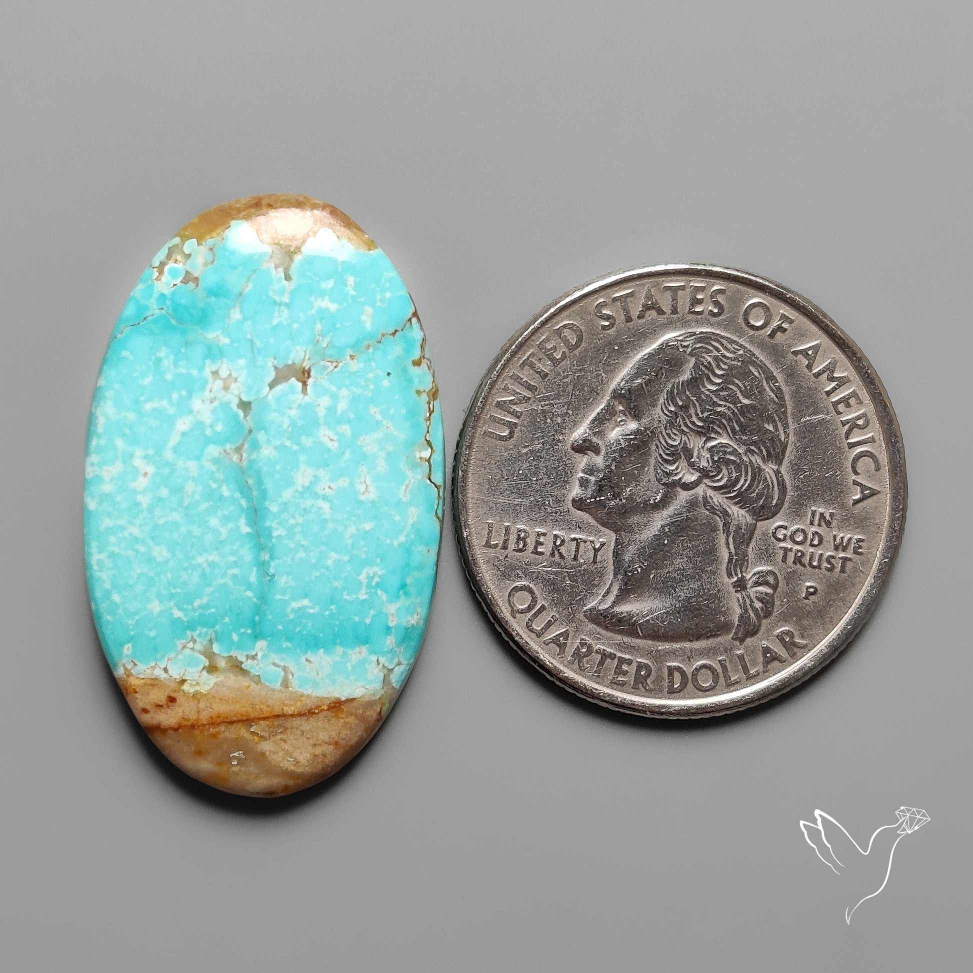 Number 8 Mines Turquoise Cabochon