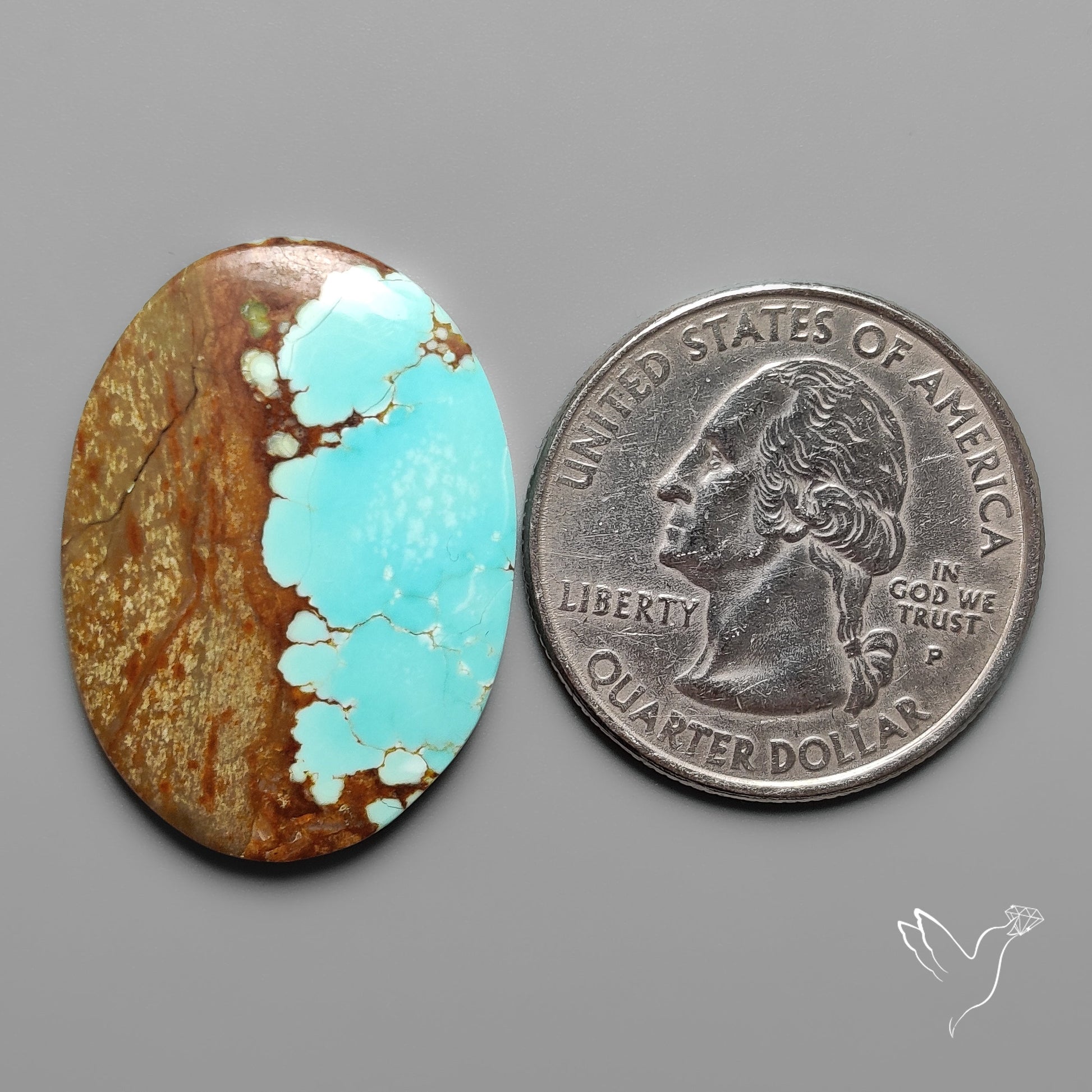 Number 8 Mines Turquoise Cabochon
