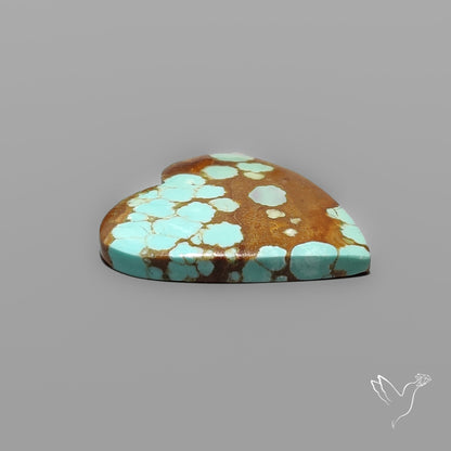 Number 8 Mines Turquoise Heart Cabochon