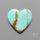Number 8 Mines Turquoise Heart Cabochon