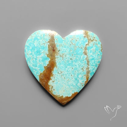 Number 8 Mines Turquoise Heart Cabochon