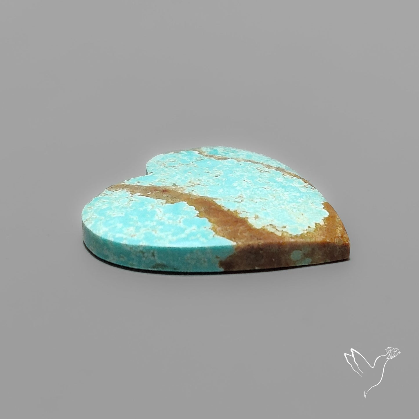 Number 8 Mines Turquoise Heart Cabochon