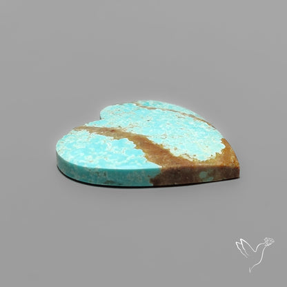 Number 8 Mines Turquoise Heart Cabochon
