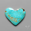 Number 8 Mines Turquoise Heart Cabochon
