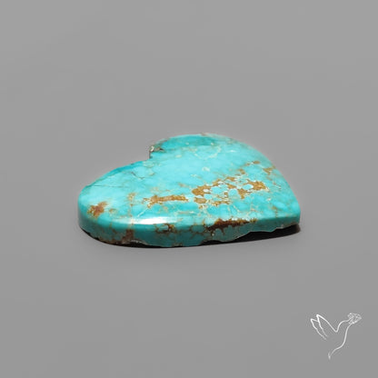 Number 8 Mines Turquoise Heart Cabochon