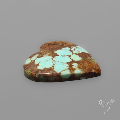 Number 8 Mines Turquoise Heart Cabochon