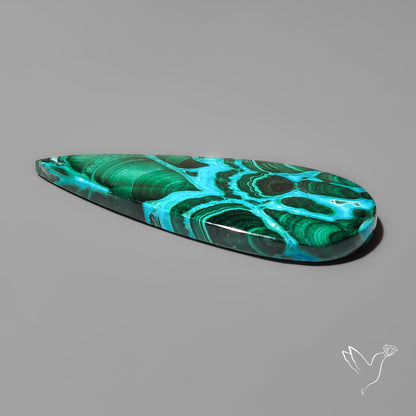 Chrysocolla In Malachite with Chattoyancy Cabochon
