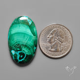 Chrysocolla In Malachite with Chattoyancy Cabochon