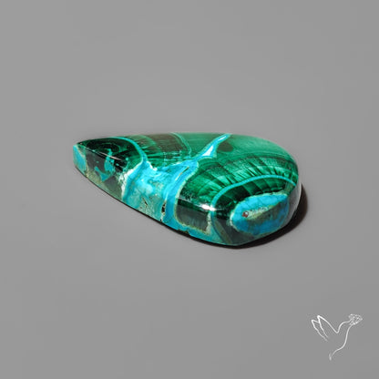 Chrysocolla In Malachite with Chattoyancy Cabochon