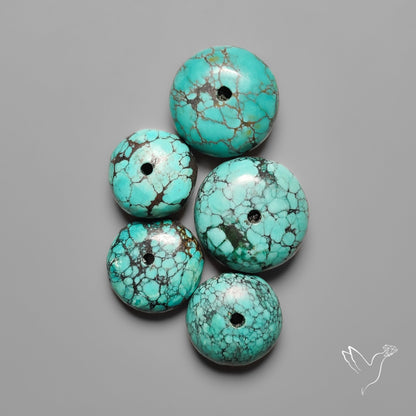 Drilled Hubei Turquoise Large Beads Lot