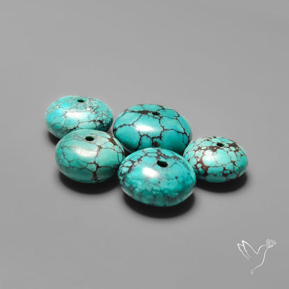 Drilled Hubei Turquoise Large Beads Lot