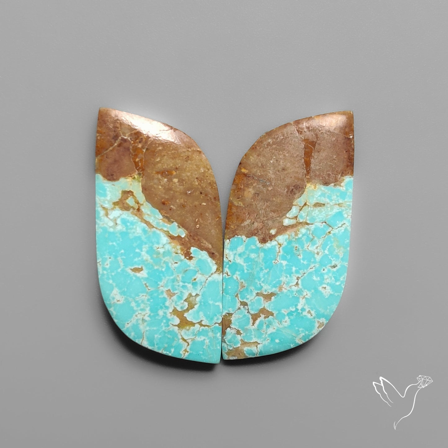 Number 8 Mines Turquoise Pair Rare