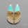 Number 8 Mines Turquoise Pair Rare