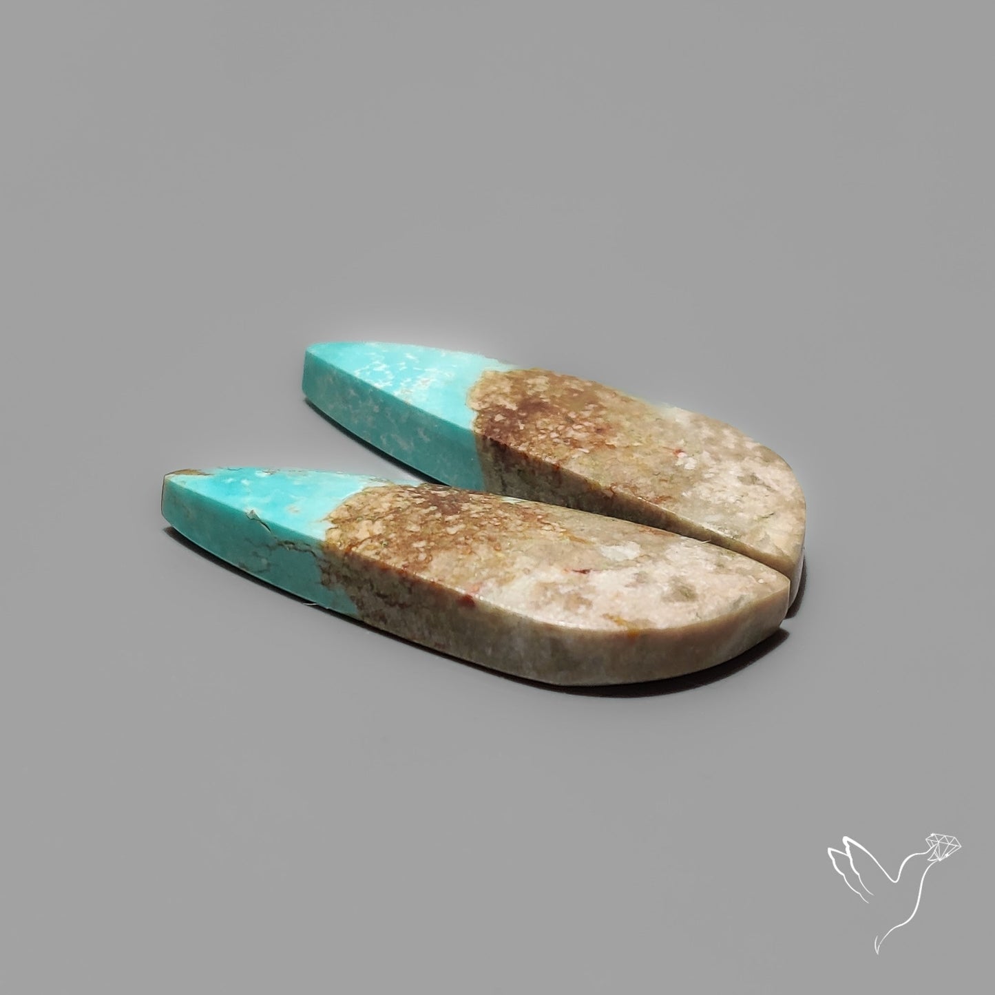 Number 8 Mines Turquoise Pair Rare