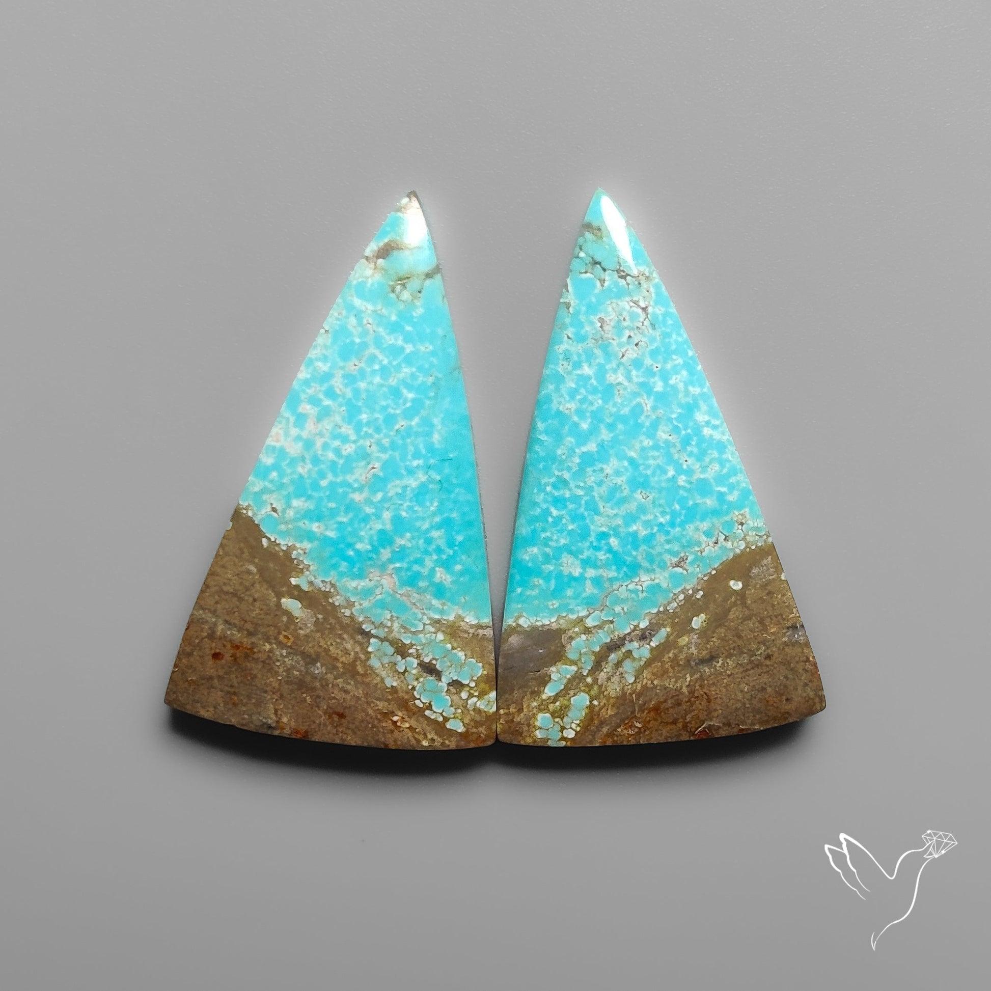 Number 8 Mines Turquoise Pair Rare