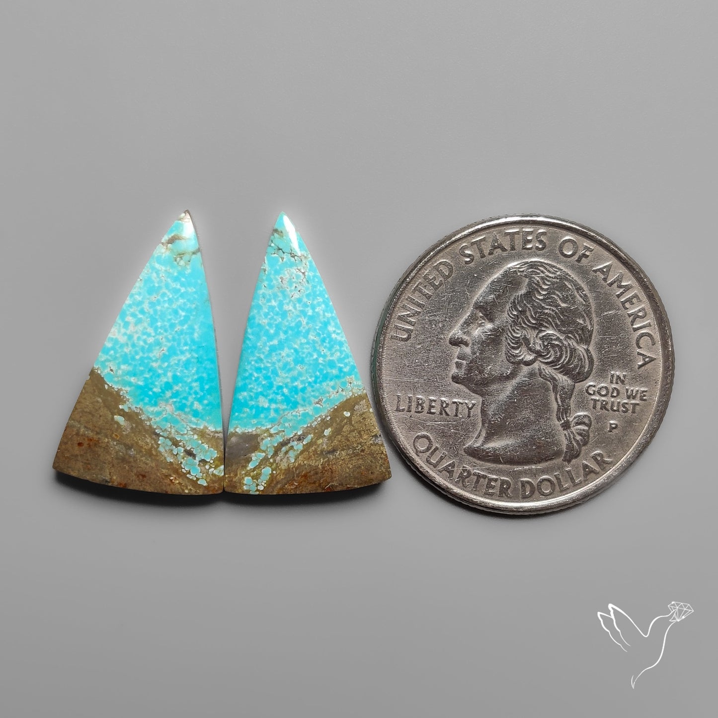 Number 8 Mines Turquoise Pair Rare