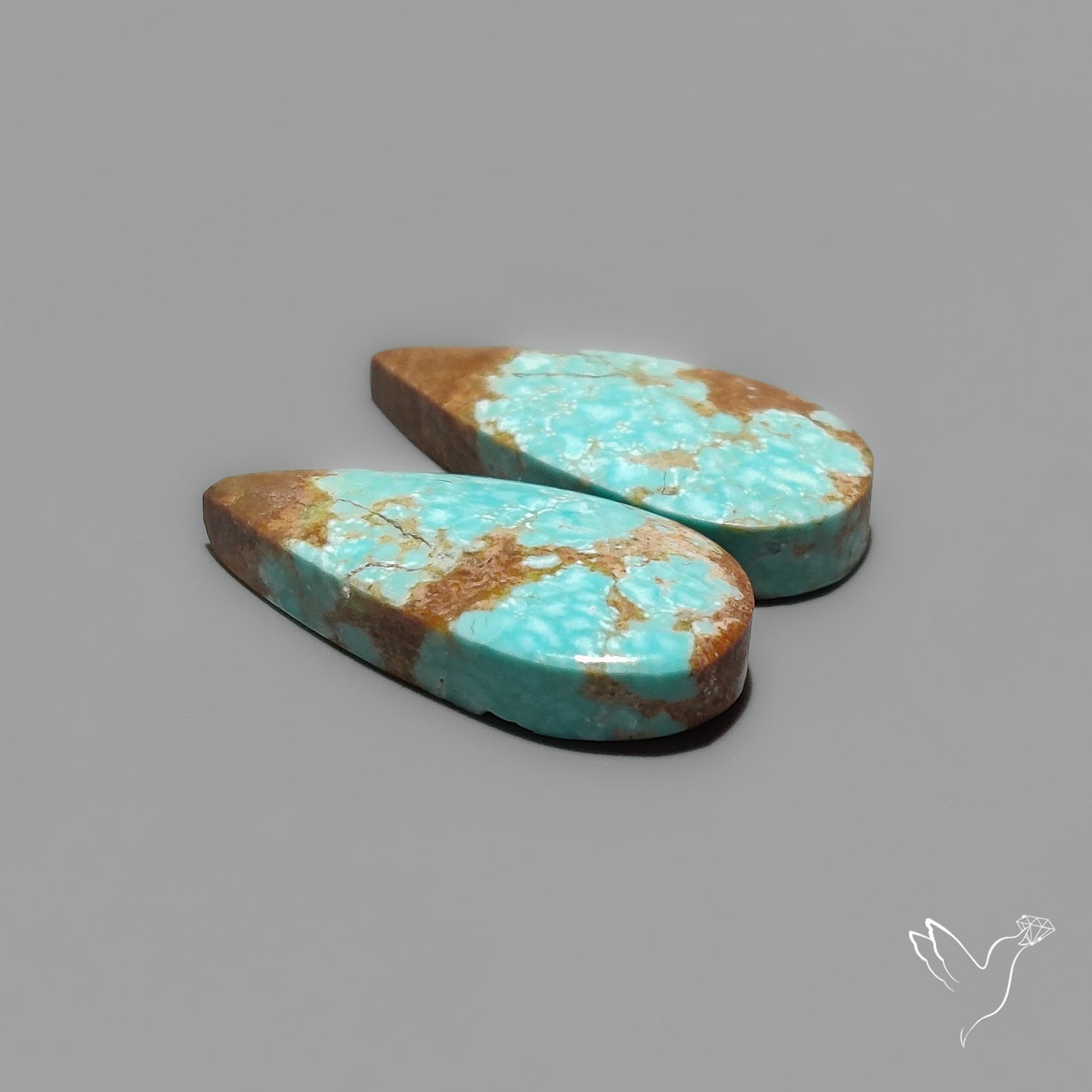 Number 8 Mines Turquoise Pair Rare