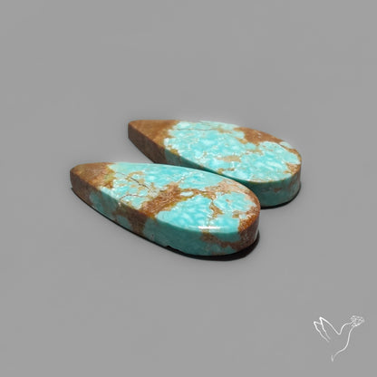 Number 8 Mines Turquoise Pair Rare