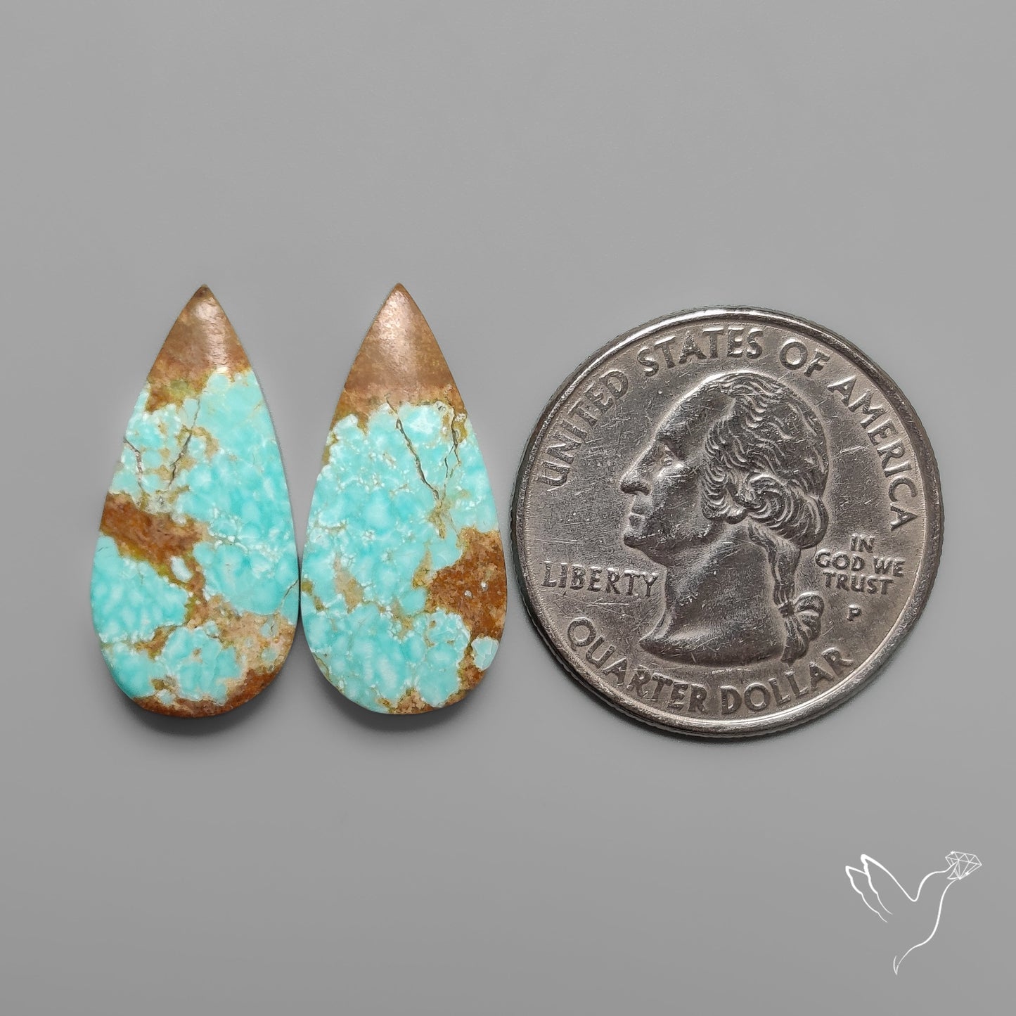 Number 8 Mines Turquoise Pair Rare