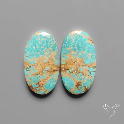 Number 8 Mines Turquoise Pair Rare
