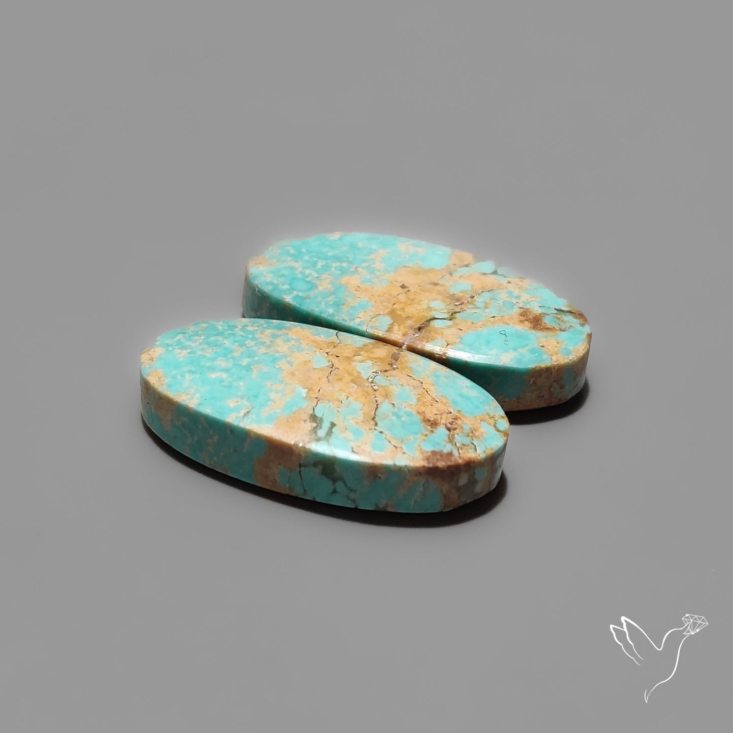 Number 8 Mines Turquoise Pair Rare