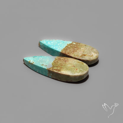 Number 8 Mines Turquoise Pair Rare