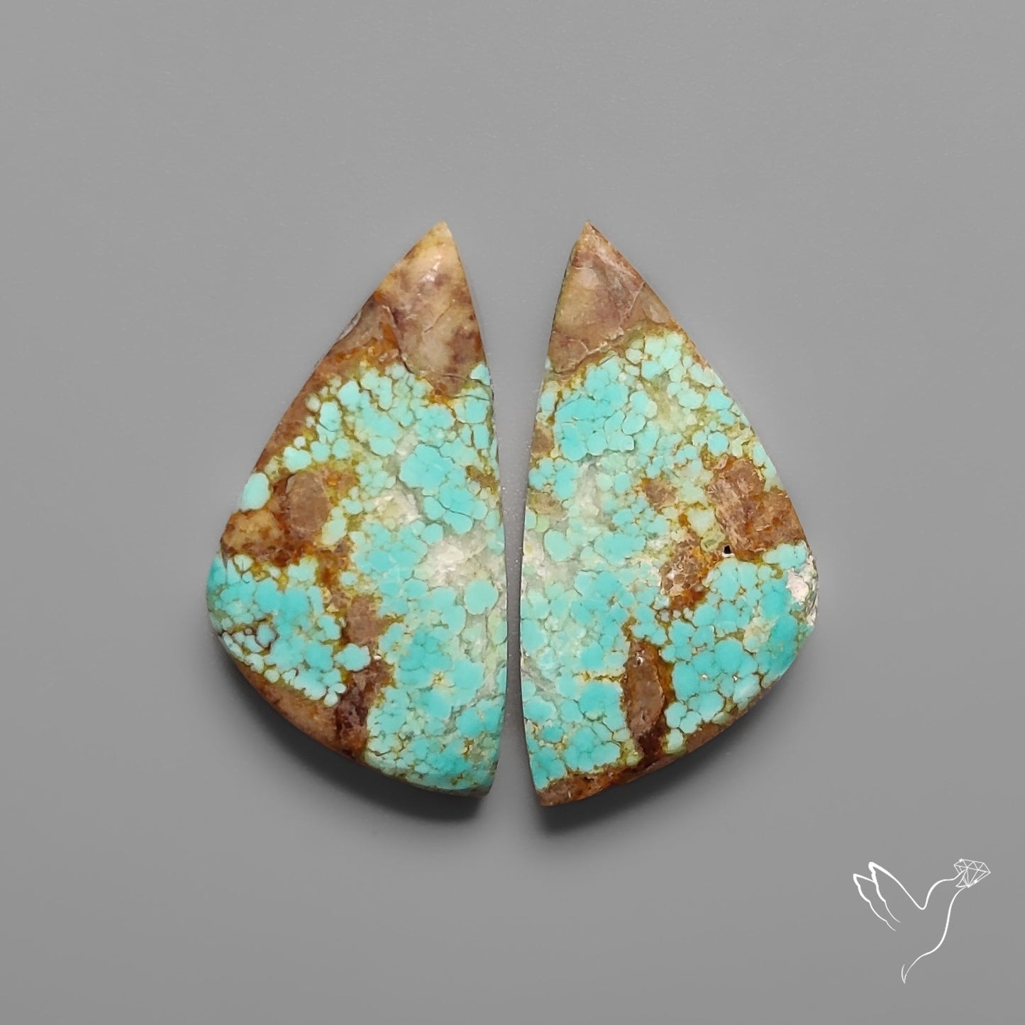 Number 8 Mines Turquoise Pair Rare