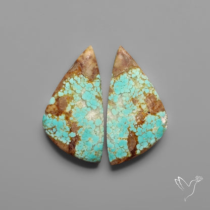 Number 8 Mines Turquoise Pair Rare