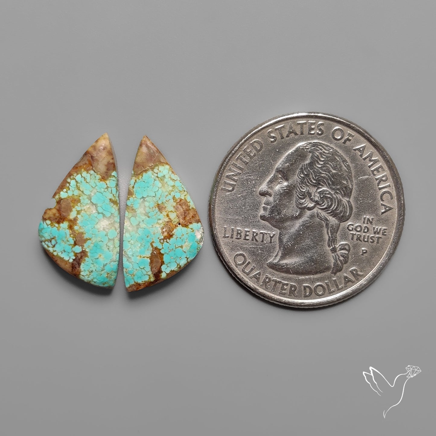 Number 8 Mines Turquoise Pair Rare