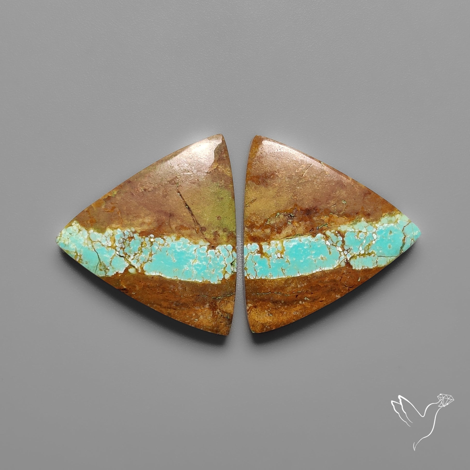 Number 8 Mines Turquoise Pair Rare