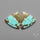 Number 8 Mines Turquoise Pair Rare