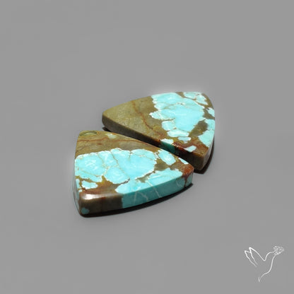 Number 8 Mines Turquoise Pair Rare