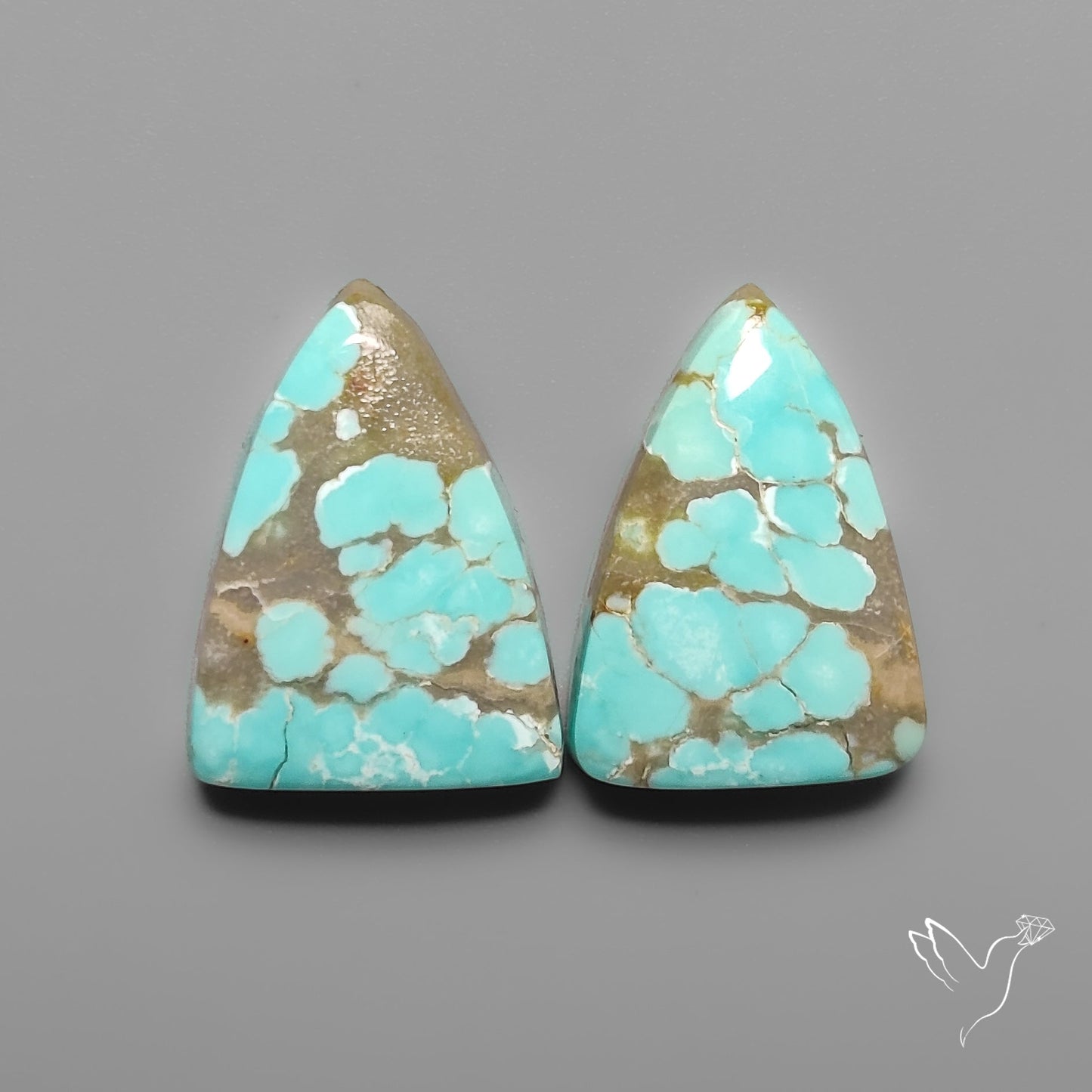Number 8 Mines Turquoise Pair Rare
