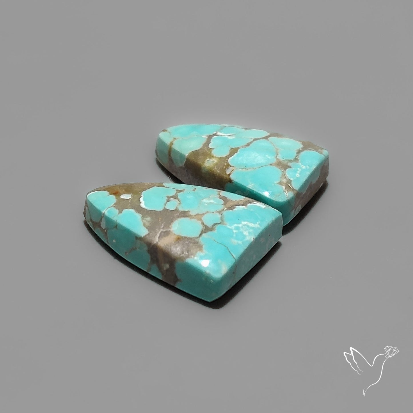 Number 8 Mines Turquoise Pair Rare