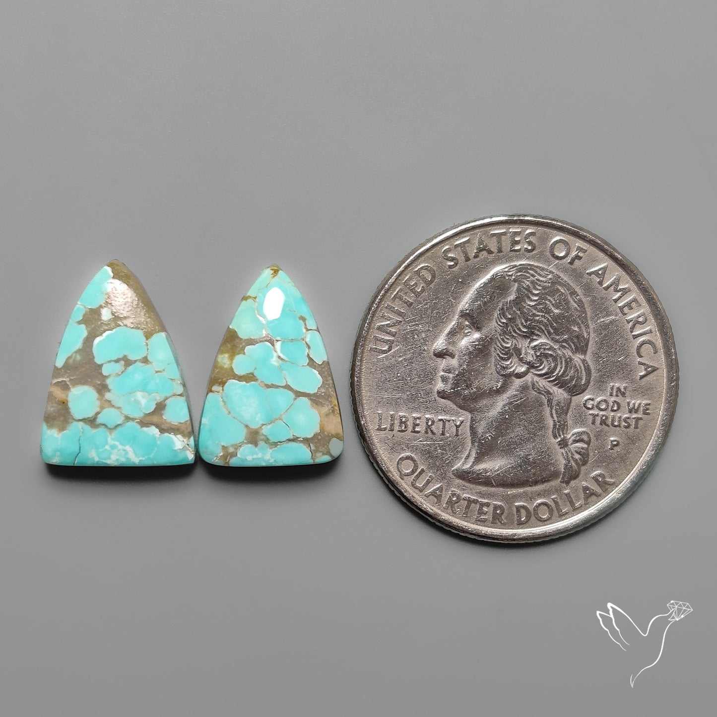 Number 8 Mines Turquoise Pair Rare