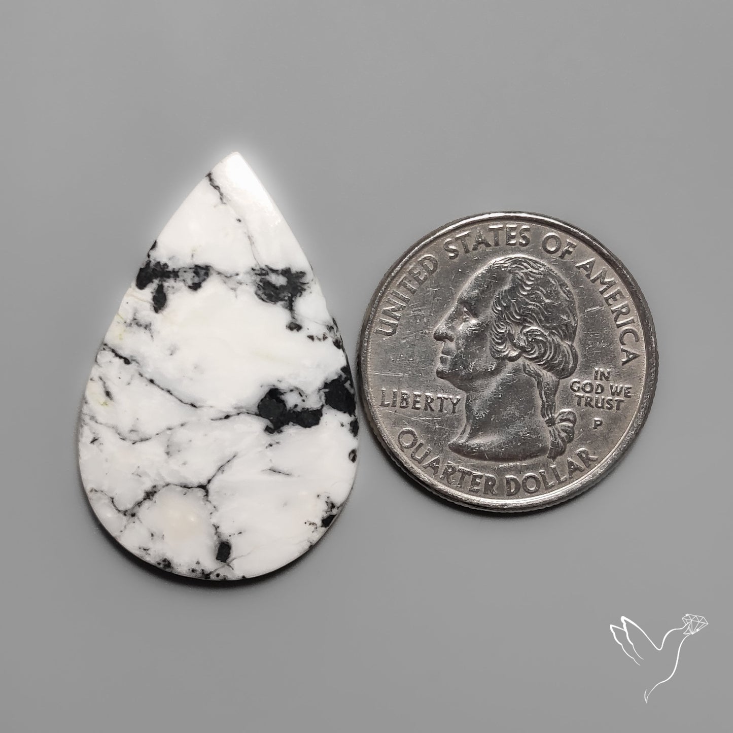 White Buffalo Turquoise Cabochon