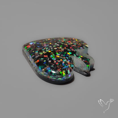 Crushed Opal Inlay in Quartz Doublet