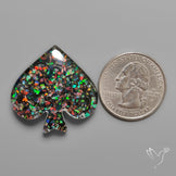 Crushed Opal Inlay in Quartz Doublet