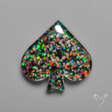 Crushed Opal Inlay in Quartz Doublet