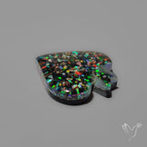Crushed Opal Inlay in Quartz Doublet